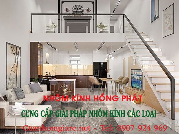 quy trinh thi công cầu thang kính gác lửng