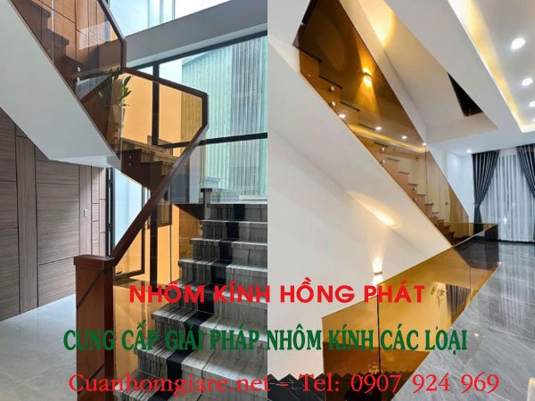 cầu thang kính trà