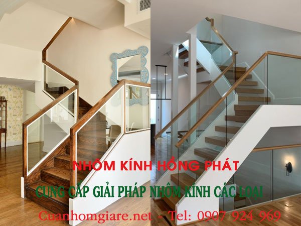 7 Yếu tố vàng quyết định Giá cầu thang kính tay vịn gỗ chênh lệch tới 28% 3 gia cau thang kinh tay vin go
