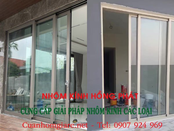 sửa cửa lùa nhôm