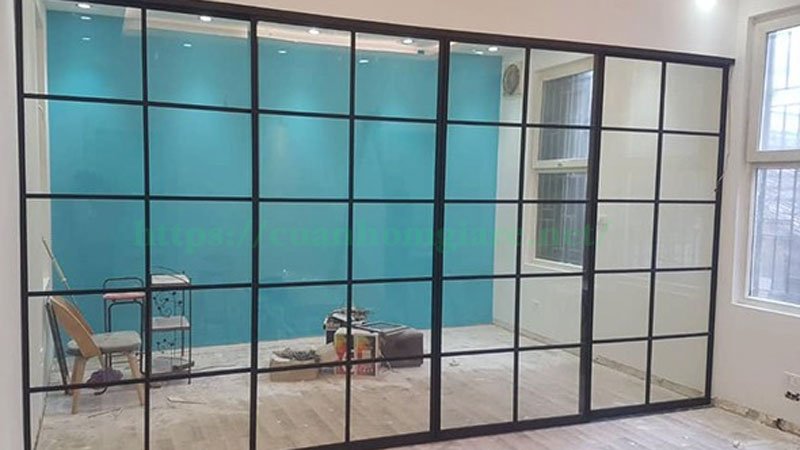 Tổng hợp 15 thiết kế vách nhôm kính chia ô chống trộm cực kỳ an toàn tại Nhôm Kính Hồng Phát 1 vach nhom kinh chia o