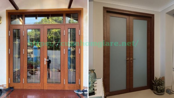 20+ Mẫu thiết kế thi công cửa nhôm kính giả gỗ TPHCM đẹp, đẳng cấp và dẫn đầu xu hướng 1 cua nhom kinh gia go tphcm
