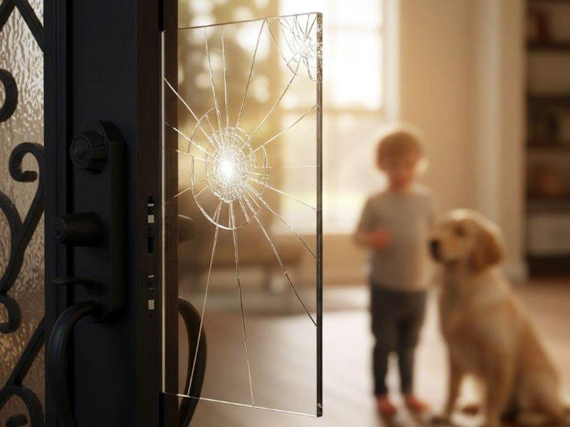 Thay kính cửa sắt an toàn cho người sử dụng