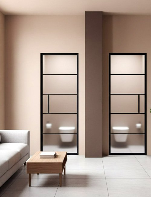 Lắp đặt nhiều mẫu cửa kính toilet đẹp